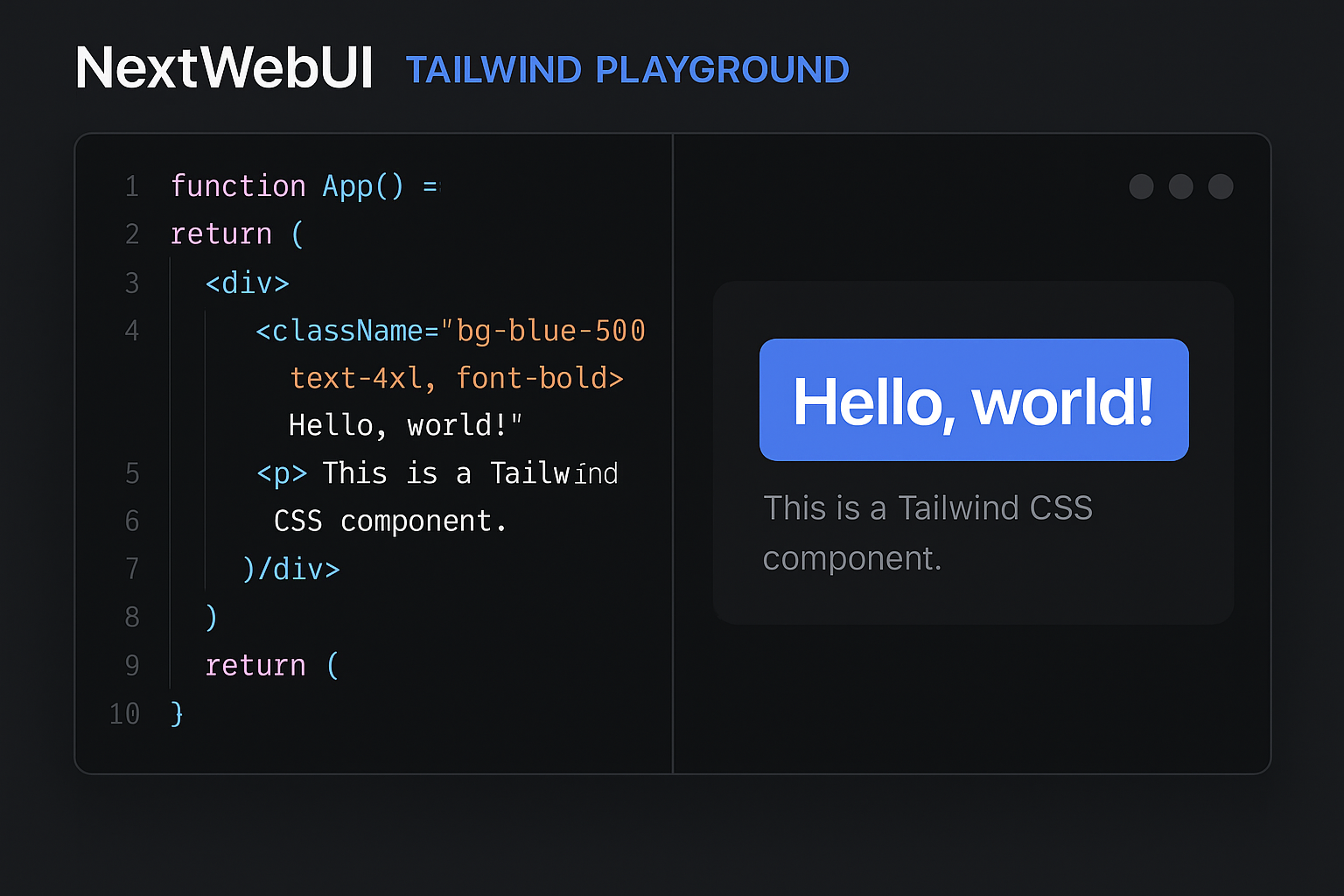 Next Web UI Tailwind Playground